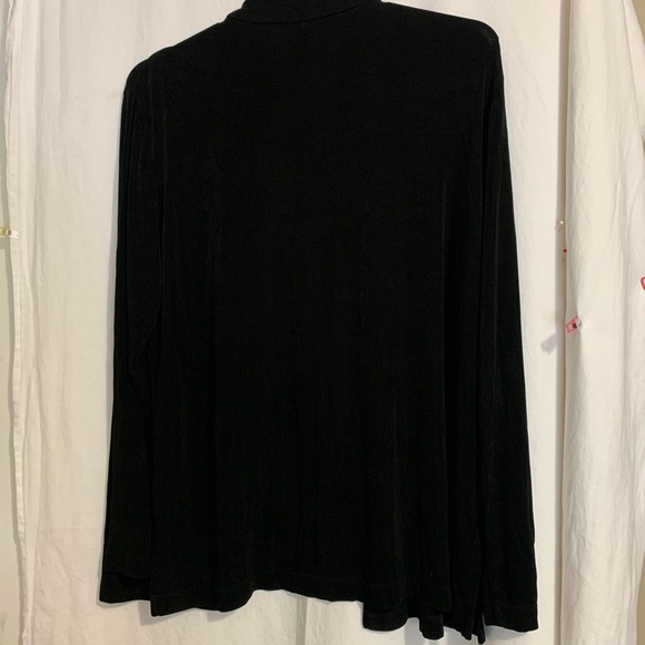 Chicos travelers xl black open front jacket with Nehru collar - Picture 2 of 7